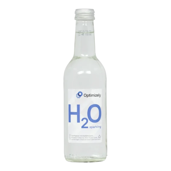 Water Concepts - Glazen fles water met logo en etiket