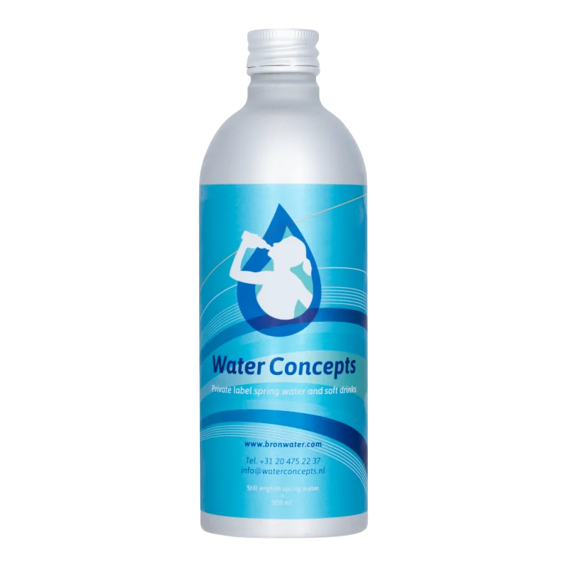 Water Concepts - aluminium fles water met logo en bedrukking