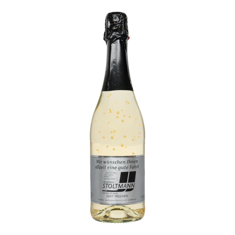 Water Concepts - Fles Sekt Cuvée alcoholvrije wijn met logo en etiket