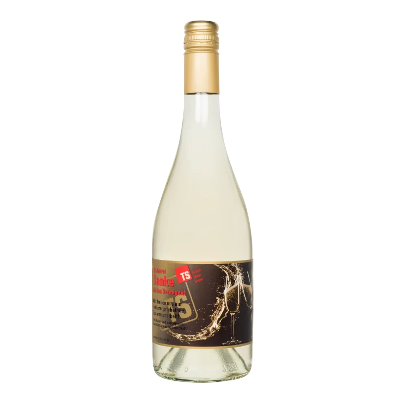 Water Concepts - Fles Secco Vino Frizzante wijn met logo en etiket